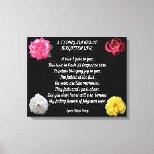 TOILE FLEURS DÉFAVORISÉES OUBLIÉ POÈME D'AMOUR CANVAS IM