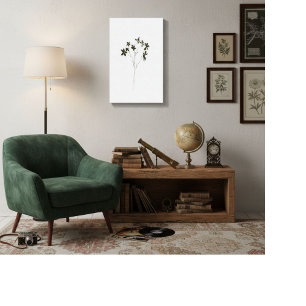 Toile Fleurs dessinées à la ligne élégante minimaliste m