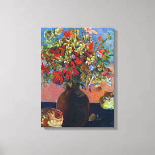 Toile Fleurs et Chats par Paul Gauguin, Beaux-Arts Vinta
