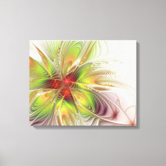 Toile Fleurs imaginaires fractales douces et tendres