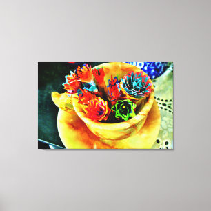 Toile Fleurs lumineuses