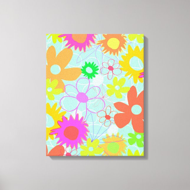 Toile Fleurs mixtes (Recto)