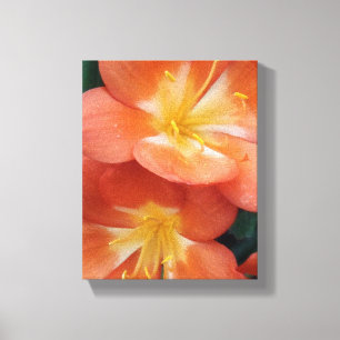 Toile Fleurs oranges