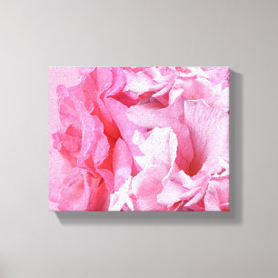 Toile Fleurs roses abstraites de style bohème en art num
