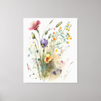 Toile fleurs sauvages pour les amoureux de la nature