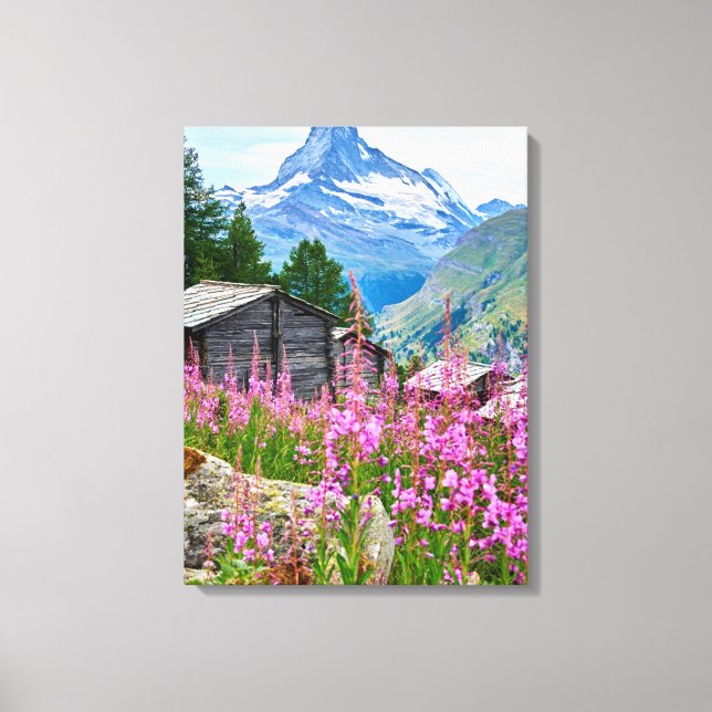Toile Fleurs | Summer Matterhorn Suisse (Recto)