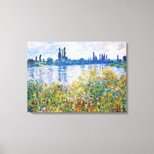 Toile Fleurs sur les bords de Seine Monet Beaux-Arts