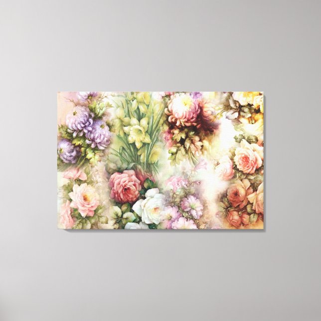 Toile Fleurs vintages (Recto)