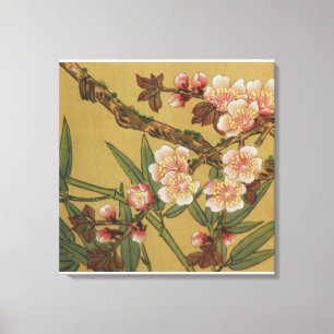 Toile Fleurs vintages de cerises Fleurs japonaises asiat