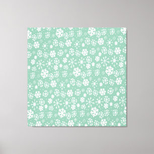 Toile Flocon de neige dessiné à la main tempête de neige