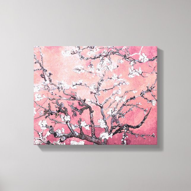 Toile Floraison d'amandier de Van Gogh rose pâle (Recto)