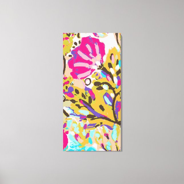 Toile Floral Boho rose I (Recto)