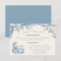 Toile Floral chateau Wedding Details Information