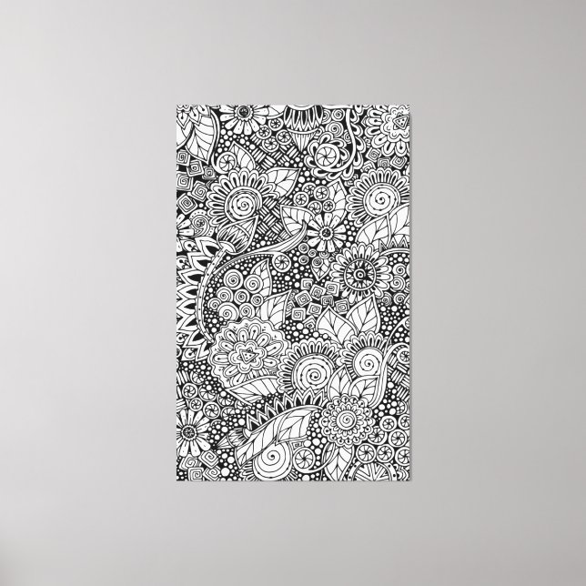Toile Floral ethnique inspiré 6 (Recto)