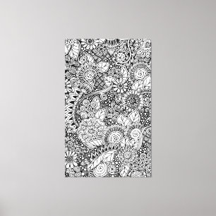 Toile Floral ethnique inspiré 6