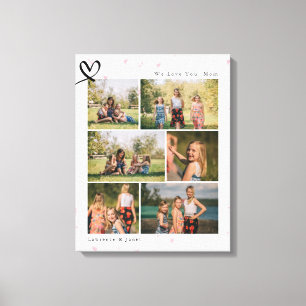 Toile Floral We Love You Abuela Mom Family Photo Collage