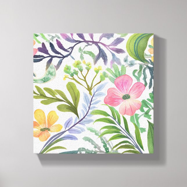 Toile Flore Fleur sauvage printanière | Champs de fleurs (Recto)