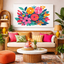 Flore tropicale rétro moderne 04