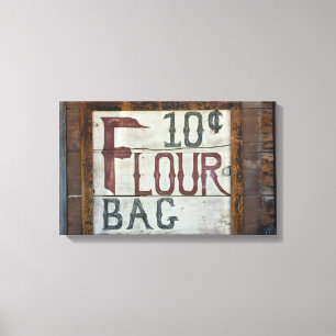 Toile Flore vintage en bois - Panneau de bois - Magasin