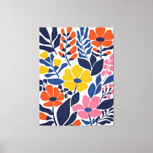 Toile Flores bohèmes du milieu du siècle moderne