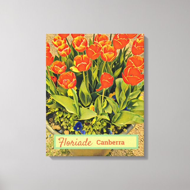 Toile Floriade Canberra Australie festival de fleurs tul (Recto)