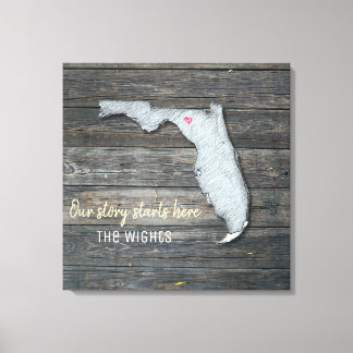 Toile Florida Rustic Stretched Canvas Print