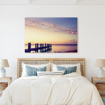 Floride Keys Sunset Dock String lumières scène