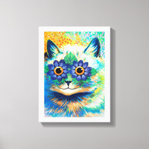 Toile Flower Eyes Chat, Louis Wain