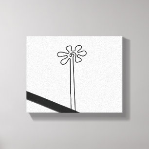 Toile Flower Nazca Pérou ancien idole géoglyphe symbole 