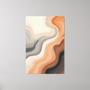 Toile Flux Abstrait de tons de la Terre