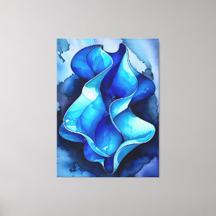 Toile Flux de Cerulean Abstrait