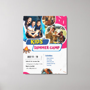 Toile Flyer de camp d'été pour enfants, Bootcamp pour en
