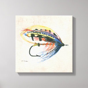Toile FlyFishing Lure Art Saumon Fly Lure