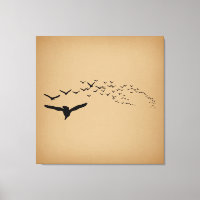 Flying Birds Art Vintage