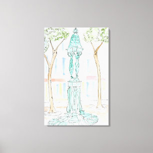 Toile Fontaine Wallace rue Brea   Paris, France
