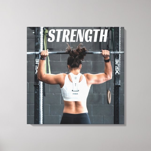 Toile Force Fittness Femmes Muscle Worout Motivationnel (Recto)