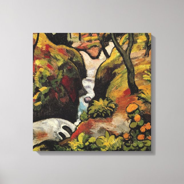 Toile Forest Brook par August Macke Expressionnisme Vint (Recto)