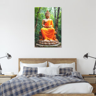 Toile Forêt de calme : le sanctuaire du Bouddha
