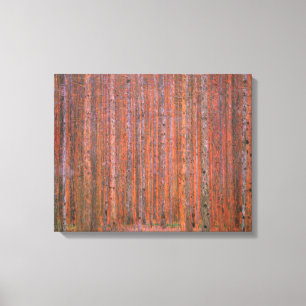 Toile Forêt de sapins de Gustav Klimt Tannenwald Arbres 