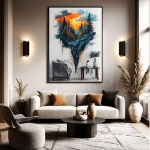Toile Forêt flottante rêveuse