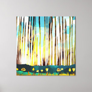 Toile Forêt matinale