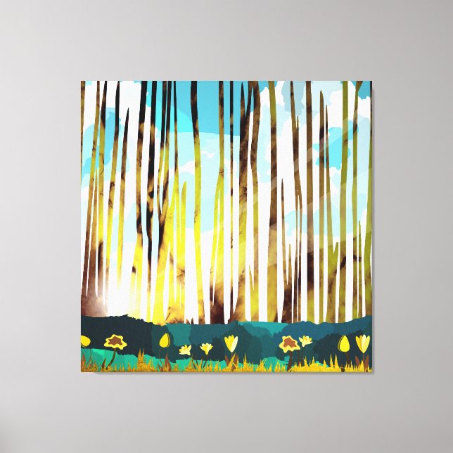 Toile Forêt matinale (Recto)