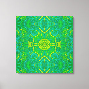 Toile Forêt papillon Bohème Arabesque Mandala Gree