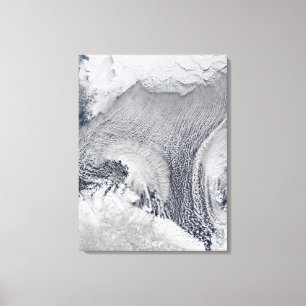 Toile Formes inhabituelles de nuages au-dessus de la mer