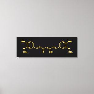 Toile Formule chimique moléculaire de curcumin curcumin
