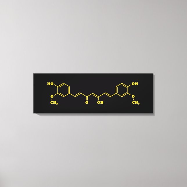 Toile Formule chimique moléculaire de curcumin curcumin  (Recto)