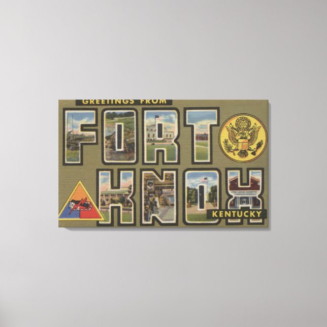 Toile Fort Knox, Kentucky - Scènes de grandes lettres (Recto)