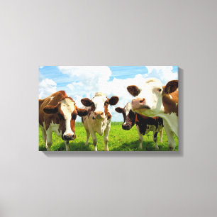 Toile Four chatting cows