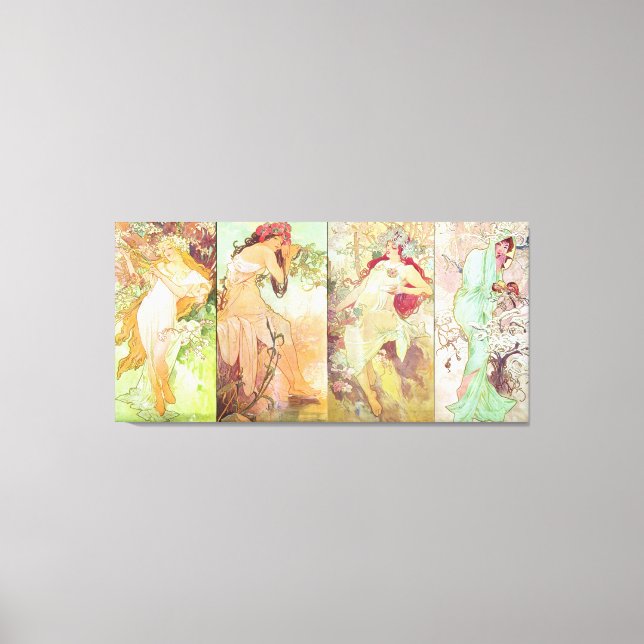 Toile Four Seasons par Alfons Mucha, 1896 (Recto)