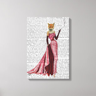 Toile Fox de charme dans le rose